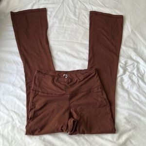 PAC cares brown high waist flared leggings